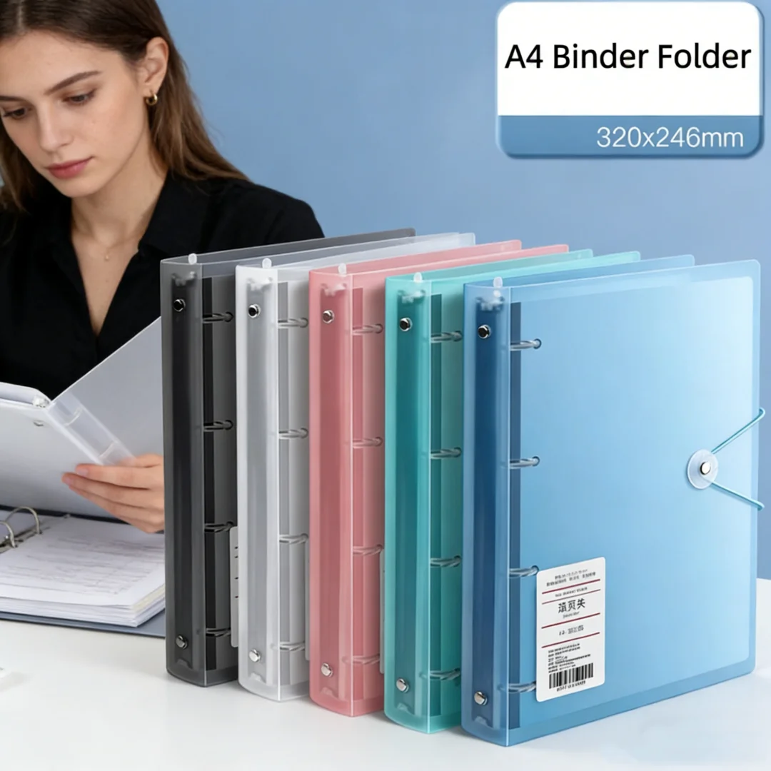 Binder Clip Assorted - แฟ้มเอกสารขนาด A4 แบบ D 4 ห่วง