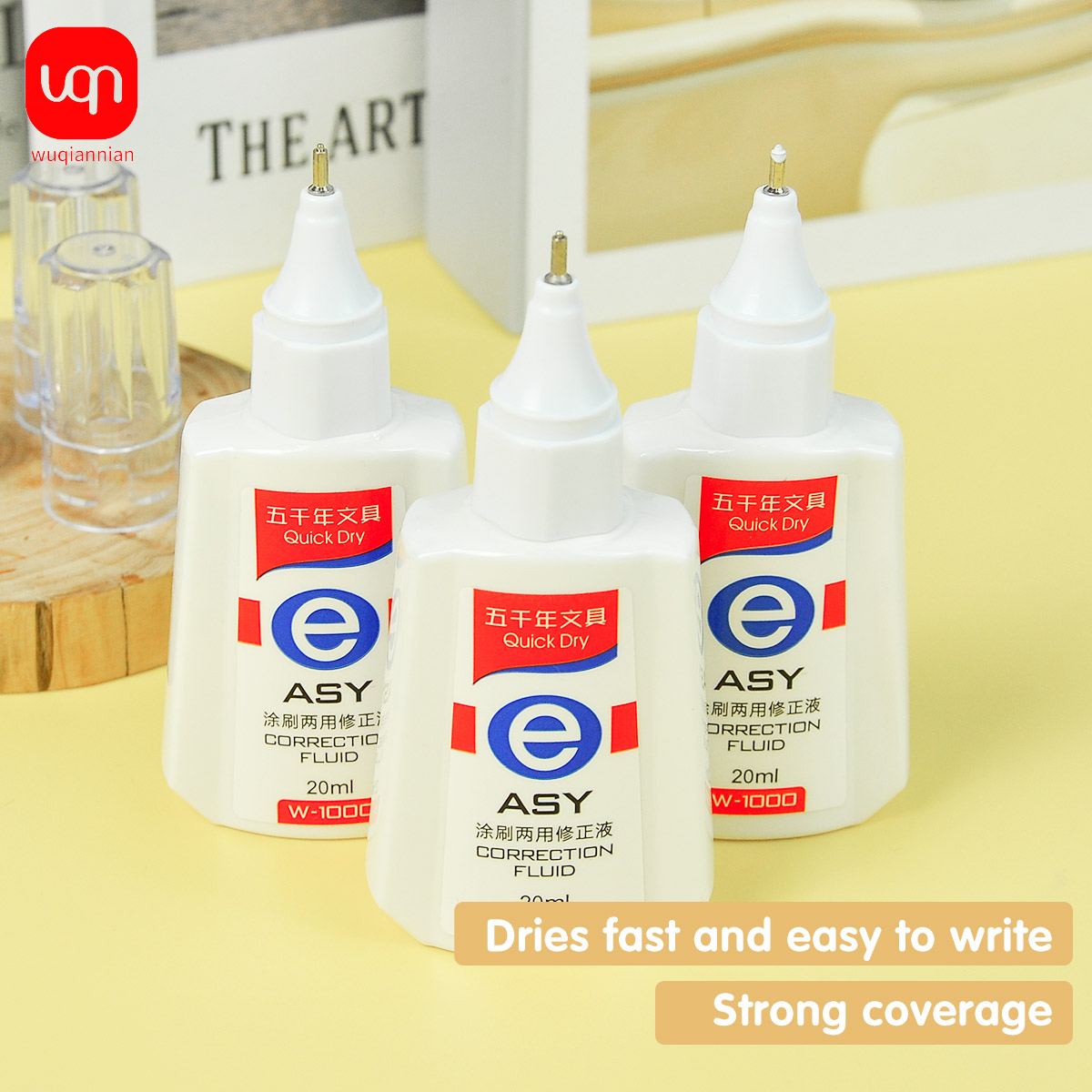 Correction Fluid White - น้ำยาแก้ไขแบบแห้งเร็ว WQN ขนาด 20 มล. สีขาว