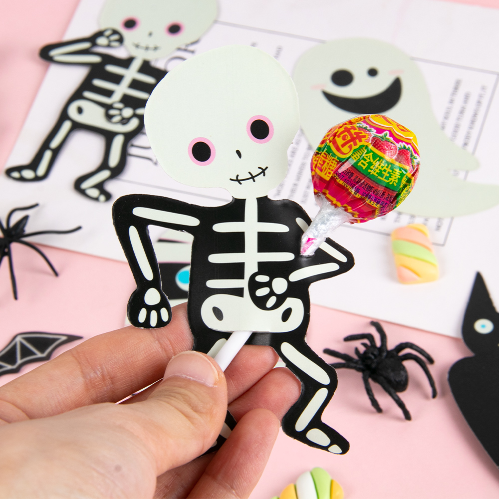 Cardstock Paper Pack - 30pcs ฮาโลวีน Lollipop กระดาษการ์ด DIY Ghost