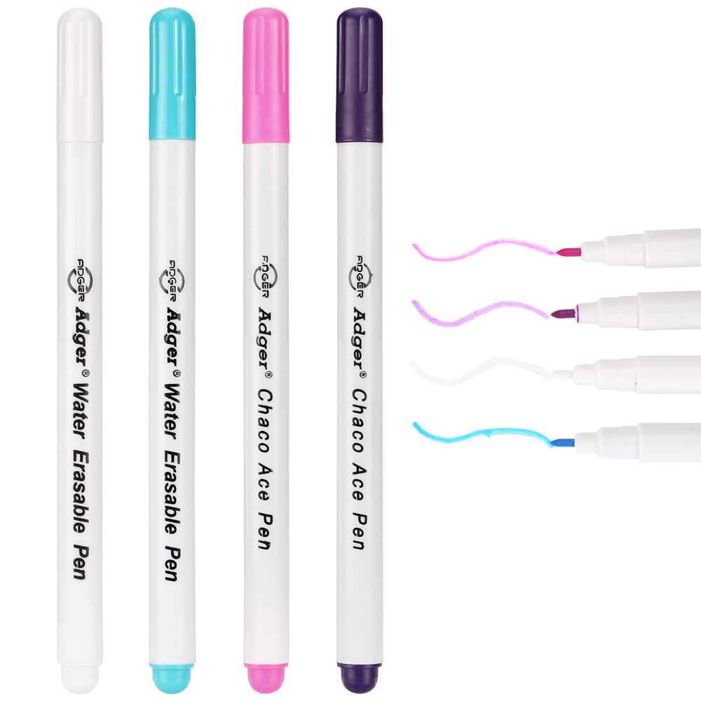 Whiteboard Marker Set - 4 ชิ้น/ชุด ปากกาเขียนผ้าแบบลบได้/ลบด้วยน้ำ สำหรับงานควิลท์ ตัดเย็บเสื้อผ้า ผ้า