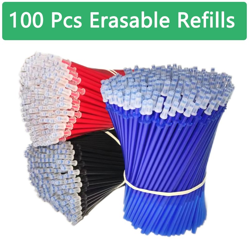 Gel Ink Pen Set - 100 ชิ้น/เซ็ต Kawaii Erasable Refill Erasable