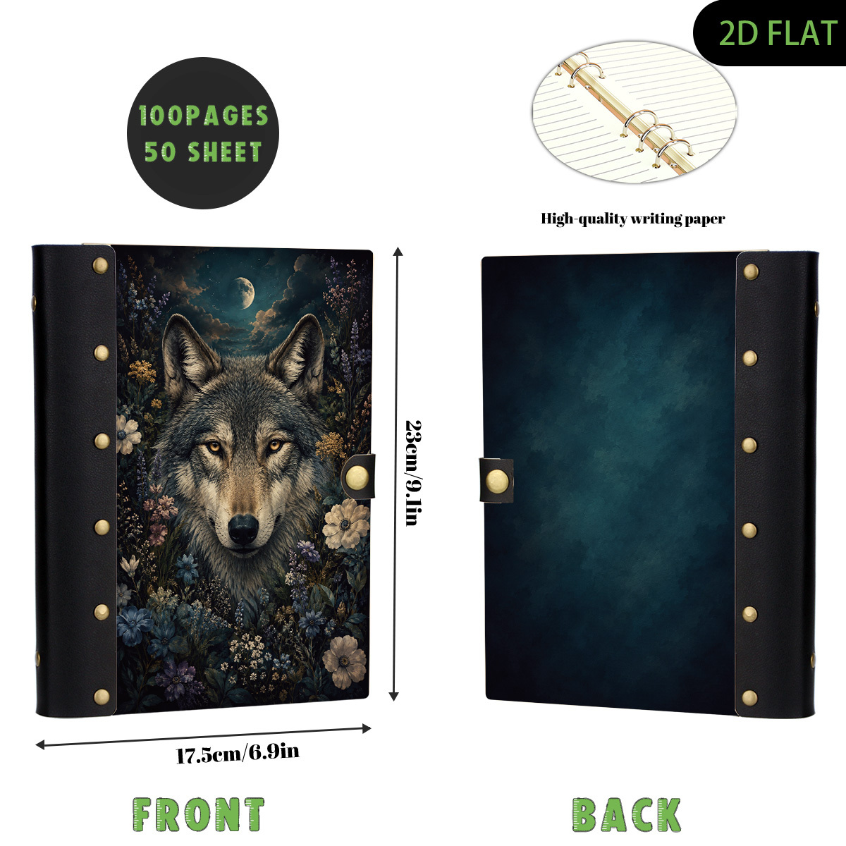 สมุดบันทึกปกแข็งลายหมาป่า 1 เล - Journal Leather Hardcover บทวิจารณ์และราคา