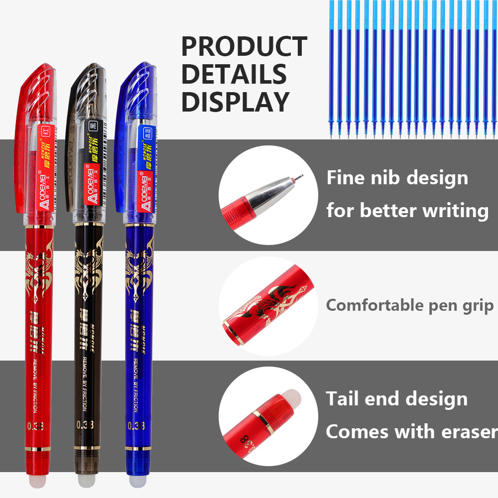12 ชิ้น/เซ็ต ชุดปากกาเจลลบได้แ - Gel Ink Pen Set บทวิจารณ์และราคา