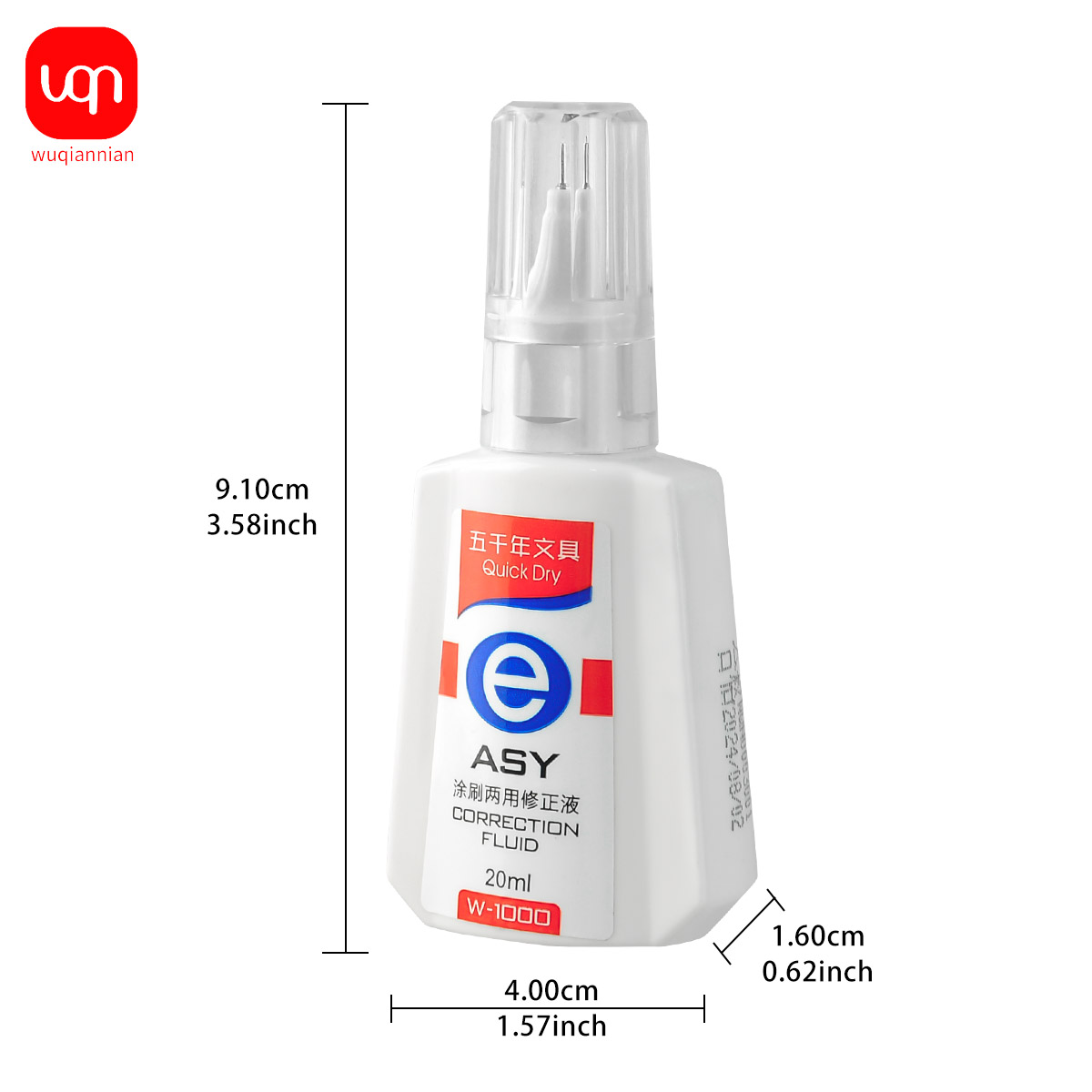น้ำยาแก้ไขแบบแห้งเร็ว WQN ขนาด - Correction Fluid White บทวิจารณ์และราคา