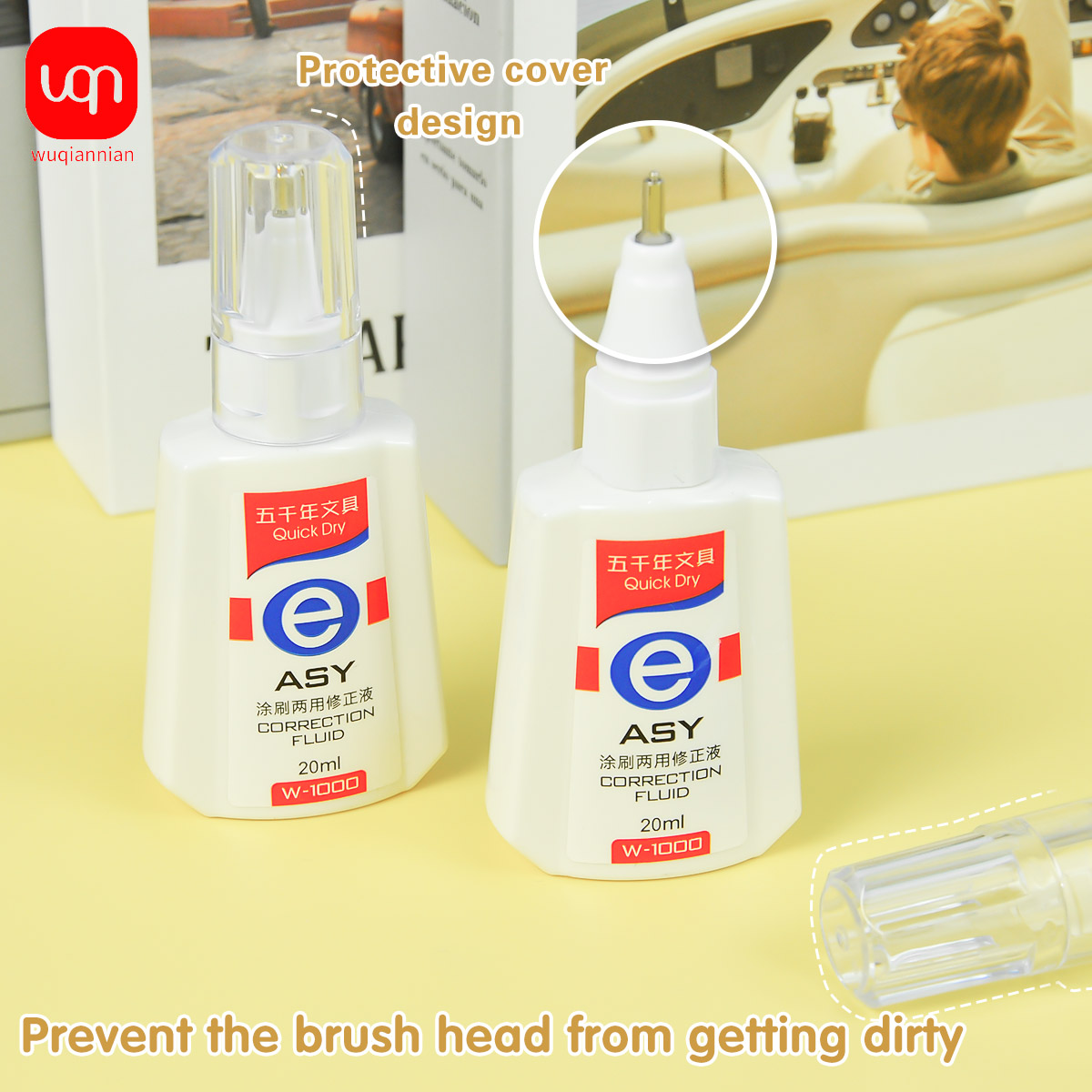 น้ำยาแก้ไขแบบแห้งเร็ว WQN ขนาด - Correction Fluid White บทวิจารณ์และราคา