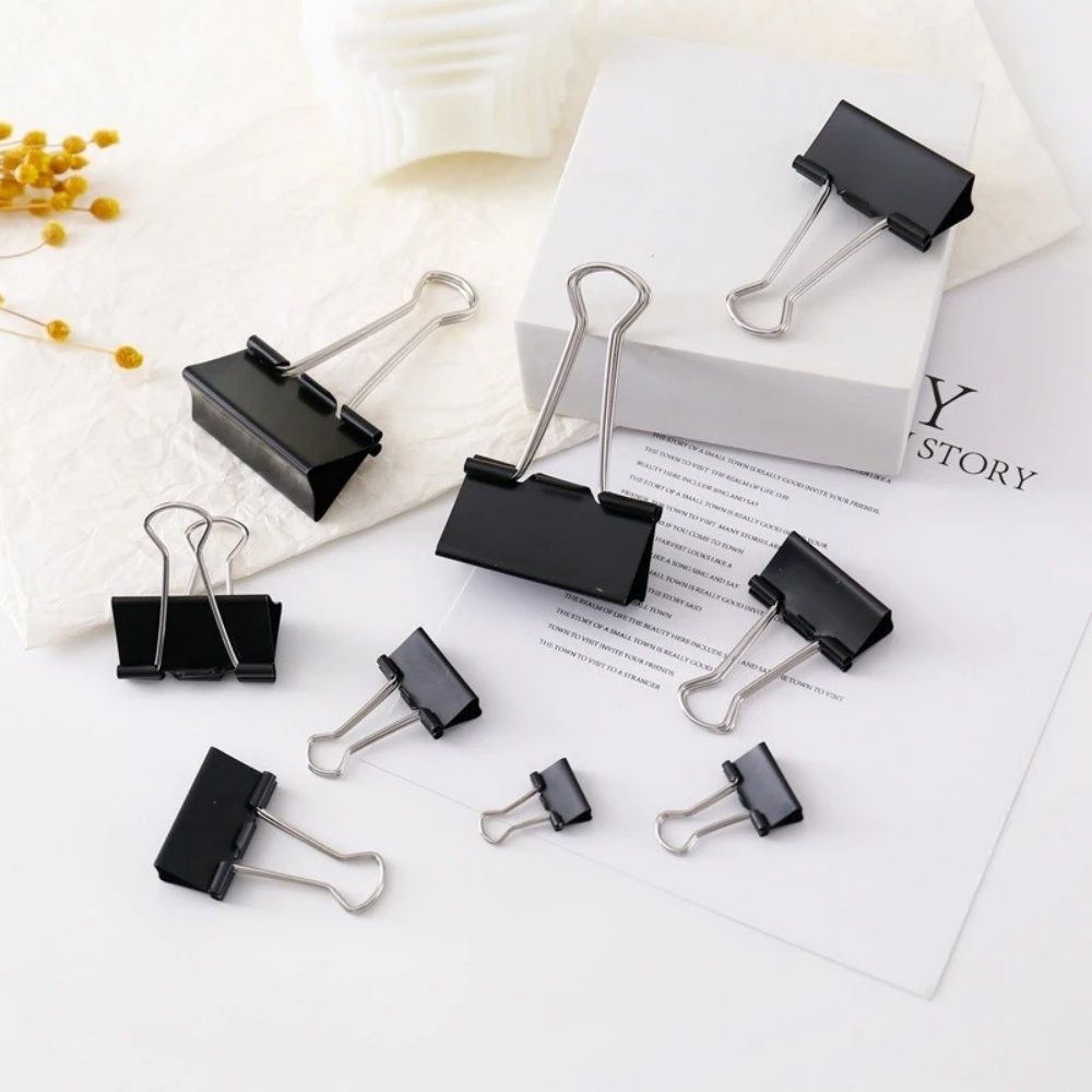 คลิปหนีบกระดาษสีดำแบบพับได้ ขน - Binder Clip Assorted บทวิจารณ์และราคา