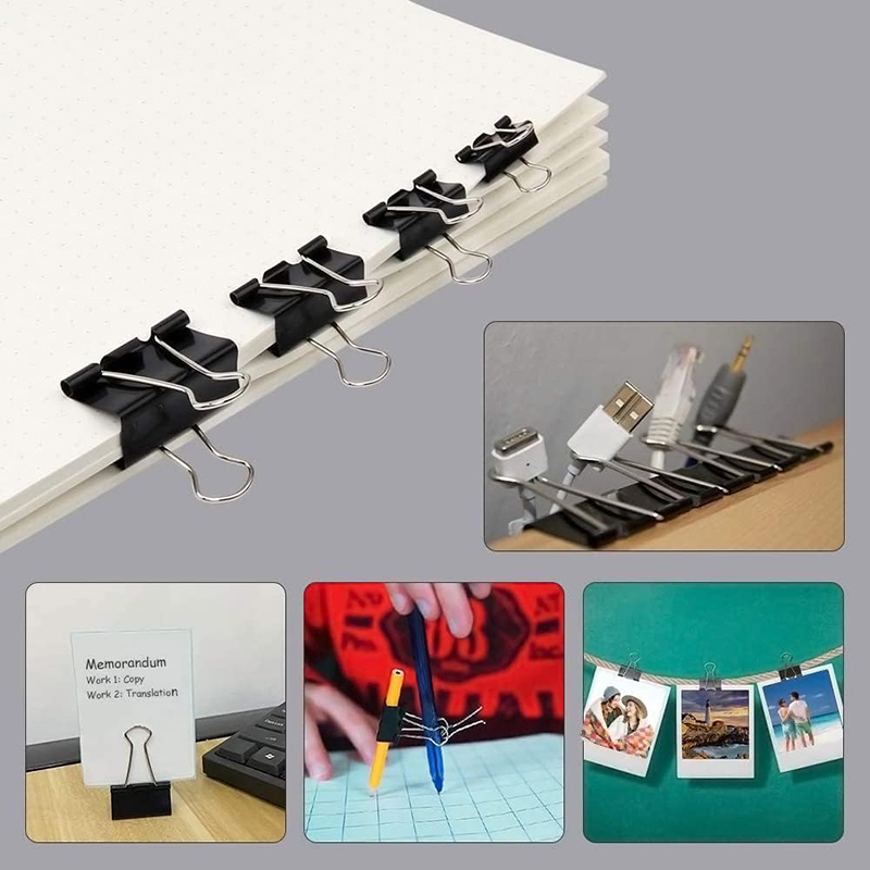 คลิปหนีบกระดาษสีดำแบบพับได้ ขน - Binder Clip Assorted บทวิจารณ์และราคา