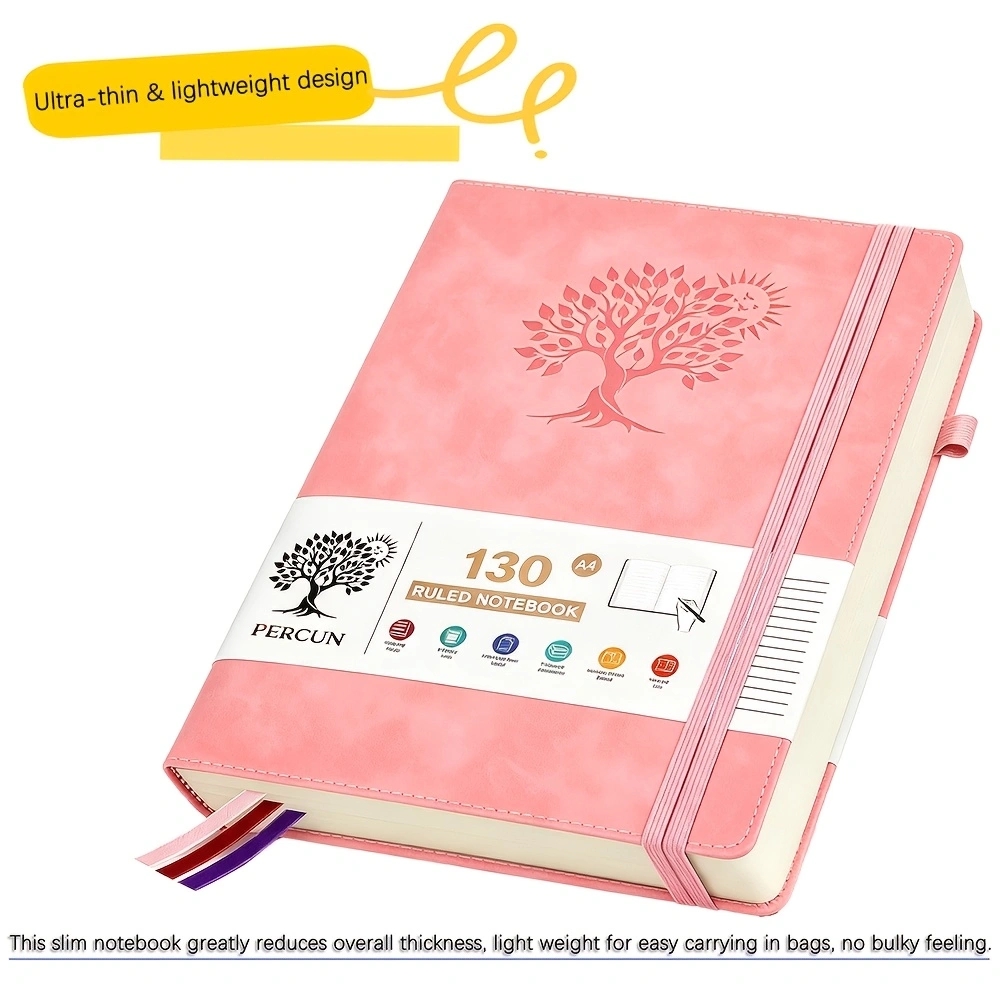 สมุดบันทึกปกแข็งแบบมีเส้นบรรทั - Journal Leather Hardcover บทวิจารณ์และราคา