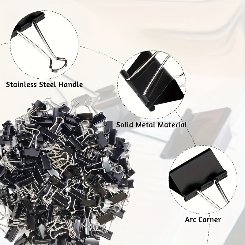 คลิปหนีบกระดาษสีและสีดำ คลิปหน - Binder Clip Assorted บทวิจารณ์และราคา
