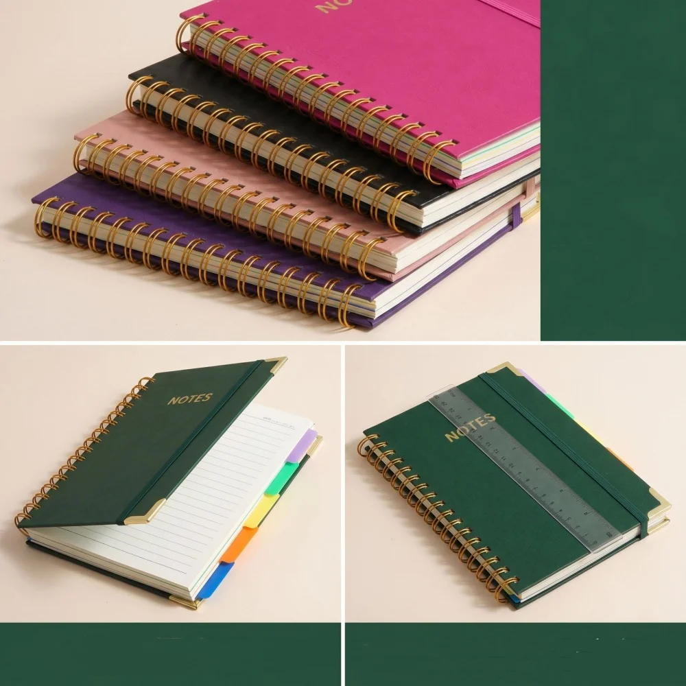 สมุดโน้ตปกแข็งแบบสันห่วง A5 30 - Journal Leather Hardcover บทวิจารณ์และราคา
