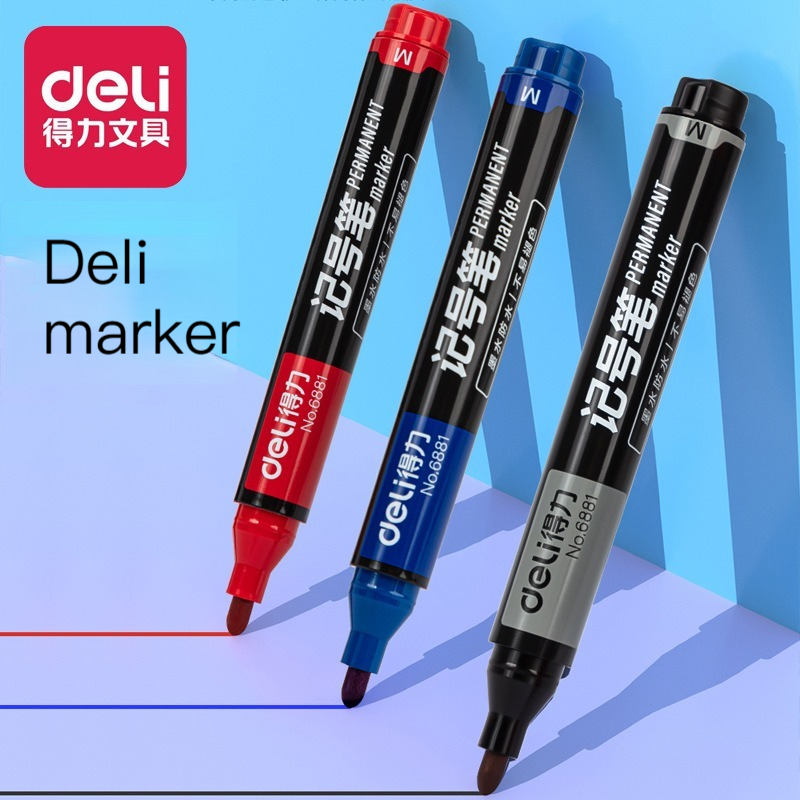 3/6 Pcs/ชุด Deli เครื่องหมายศิ - Whiteboard Marker Set บทวิจารณ์และราคา