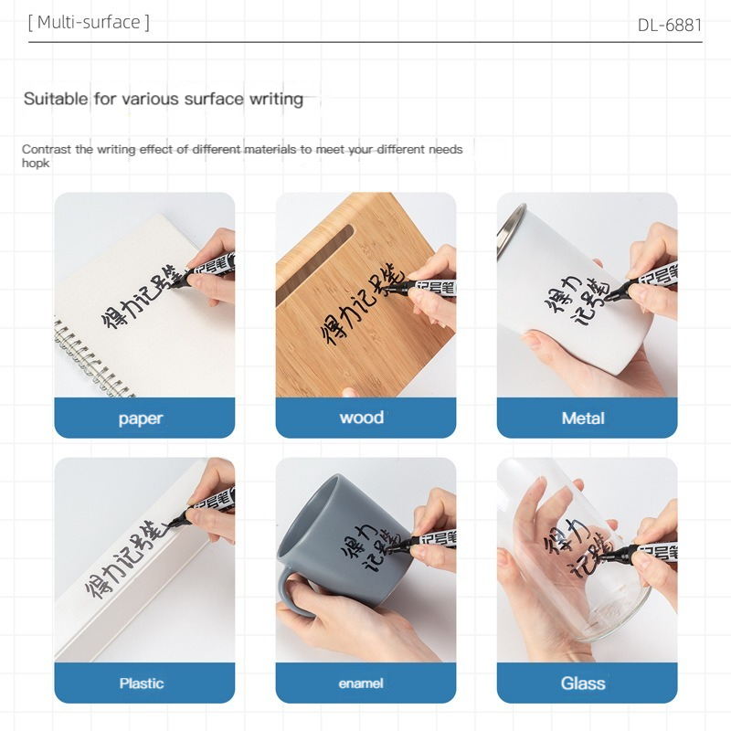 3/6 Pcs/ชุด Deli เครื่องหมายศิ - Whiteboard Marker Set บทวิจารณ์และราคา